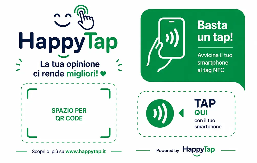Tag NFC HappyTap rettangolare colorato